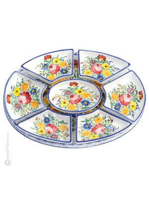 FIORACCIO Appetizer plate, authentic Castelli artistic ceramic, hand made and painted.