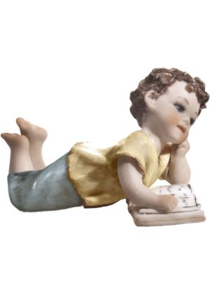 ADAMO - Capodimonte porcelain doll hand made and painted for collection.