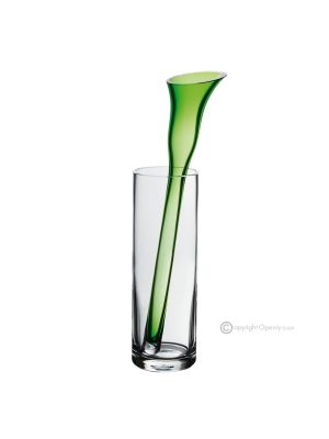ALBA Authentic hand painted vase modern decorative in premium quality glass.