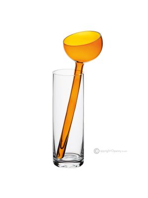 ALBA Authentic hand painted vase modern decorative in premium quality glass.