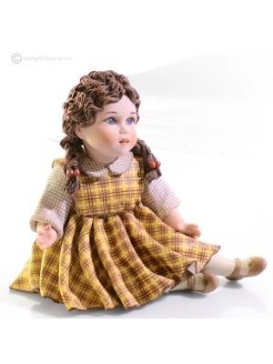 ALICE - Capodimonte porcelain doll hand made and painted collectible.