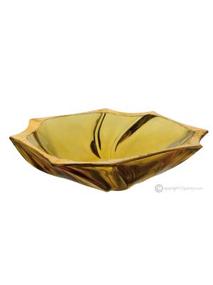 CADORO Bowl, centerpiece modern design superior quality glass hand painted.