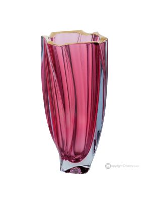 CADORO Authentic hand painted vase modern decorative in superior quality glass.