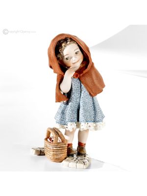 LITTLE RED RIDING HOOD Capodimonte statuette, fairy-tale worlds in porcelain.