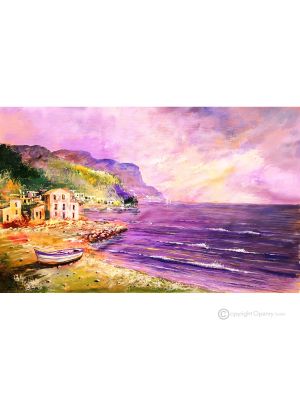 COAST Acrylic painting on canvas modern Made in Italy 