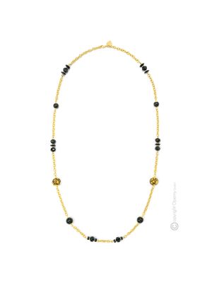COLLANA MERLETTO fashion jewellery collier necklace handmade pearls in Murano-Venice glass with gold 18k authentic Made in Italy