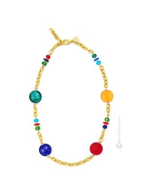 COLLANA WENDY fashion jewellery collier necklace handmade pearls in Murano-Venice glass with silver 925 authentic Made in Italy