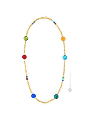 COLLANA WENDY fashion jewellery collier necklace handmade pearls in Murano-Venice glass with silver 925 authentic Made in Italy