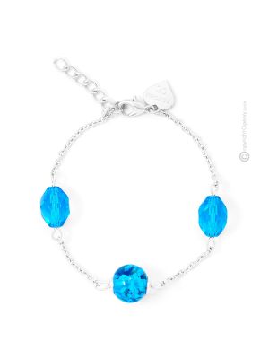 BRACCIALE ISABEL fashion jewellery bracelet armlet handmade pearls in Murano-Venice glass authentic Made in Italy