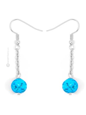 ORECCHINI ISABEL fashion jewellery Earrings handmade pearls in Murano-Venice glass authentic Made in Italy