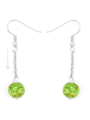 ORECCHINI ISABEL fashion jewellery Earrings handmade pearls in Murano-Venice glass authentic Made in Italy