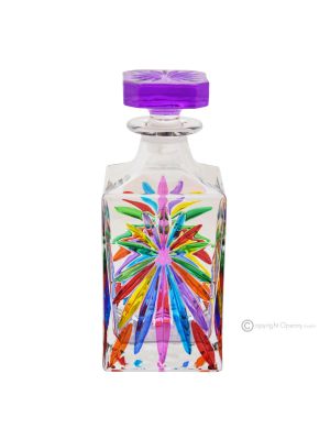 OASIS Decanter, Decorative Modern Hand Painted Bottle Made of Premium Quality Glass.