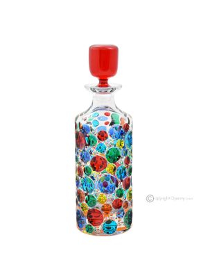 LISBOA Decanter, modern decorative hand painted crystal bottle.