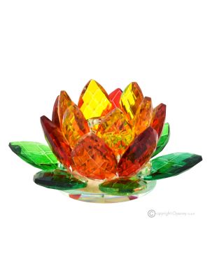 CRETA Candlestick, candle holder in hand-painted crystal, modern design.