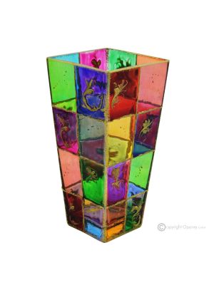 ADELAIDE Authentic Hand Painted Modern Decorative Crystal Vase.