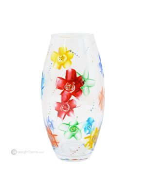 BETTY Authentic hand painted vase modern decorative premium quality glass.