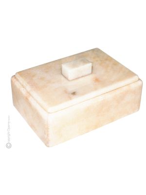 COFANETTO PORTAGIOIE MARMO ROSA PORTOGALLO jewellery box sculpture in pink Portugal marble authentic hand Made in Italy