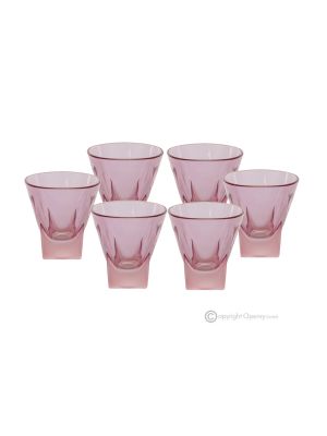 Set of 6 authentic modern hand painted liqueur glasses in premium quality glass.