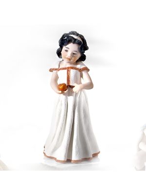 SNOW WHITE Capodimonte porcelain, romantic statuette inspired by the world of fairy tales.