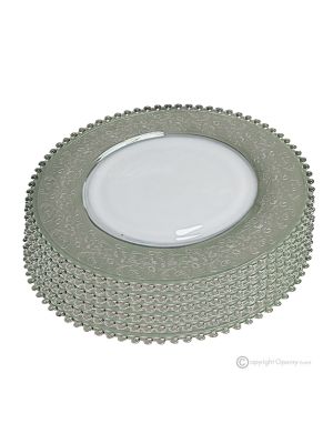 GALA Set of 6 glass placemats with superior quality, modern hand-painted design.