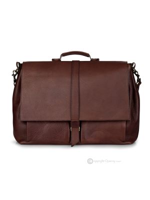 GEORGE Office bag Briefcase Work Bag business bag men's bag handcrafted in real brown leather