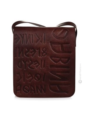 JACOPOIKU Crossbody bag men's bag handcrafted in real leather brown