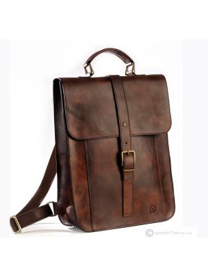 IKUPACK backpack real leather men's fashion bags casual handcrafted warranty certificate