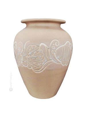 VASO ANFORA Ceramic vase handcraft handmade hand painted authentic Made in Italy from the Friuli region