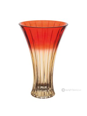 DOMINA Authentic hand painted vase modern decorative in premium quality glass.