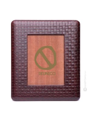 INTRECCIO Photo frame picture frame 13x18cm covered in genuine leather handcrafted