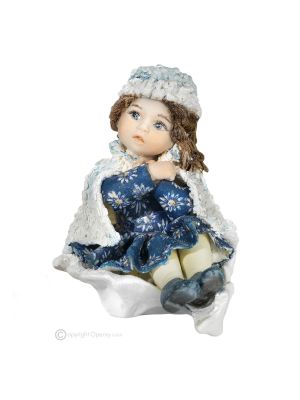WINTER Capodimonte, statuette representing winter, Italian art porcelain.