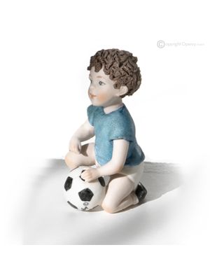 KICK - Refined object, Capodimonte doll made with artisanal care.