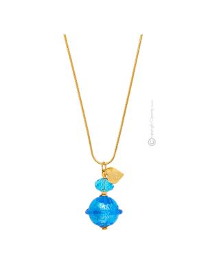 COLLANA SATURNO fashion jewellery collier necklace handmade pearls in Murano-Venice glass with silver 925 authentic Made in Italy