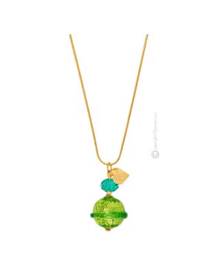 COLLANA SATURNO fashion jewellery collier necklace handmade pearls in Murano-Venice glass with silver 925 authentic Made in Italy