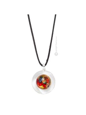 COLLANA GALASSIA LUXE fashion jewellery collier necklace handmade Murano-Venice glass authentic Made in Italy