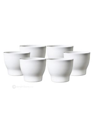 BICCHIERINO LULÙ set 6 cups Italian porcelain handcraft modern style authentic Made in Italy