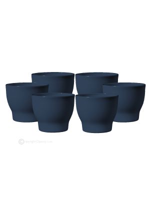 BICCHIERINO LULÙ set 6 cups Italian porcelain handcraft modern style authentic Made in Italy