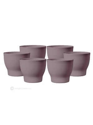 BICCHIERINO LULÙ set 6 cups Italian porcelain handcraft modern style authentic Made in Italy