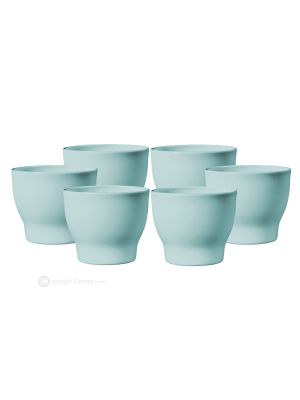 BICCHIERINO LULÙ set 6 cups Italian porcelain handcraft modern style authentic Made in Italy