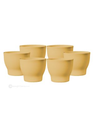 BICCHIERINO LULÙ set 6 cups Italian porcelain handcraft modern style authentic Made in Italy