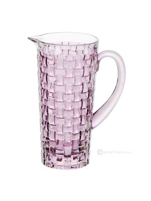 MANHATTAN Pitcher, decanter, carafe, premium quality glass hand painted modern design.