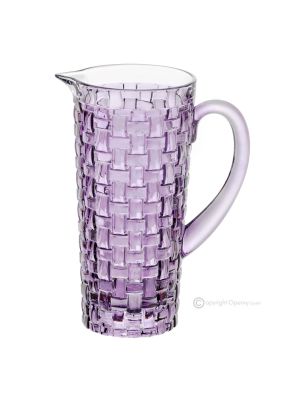 MANHATTAN Pitcher, decanter, carafe, premium quality glass hand painted modern design.