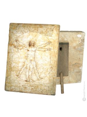 VITRUVIAN MAN table ornament decor in marble Made in Italy