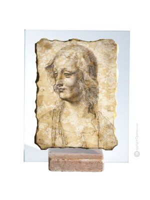 WEILED WOMAN table ornament decor in marble on crystal Made in Italy