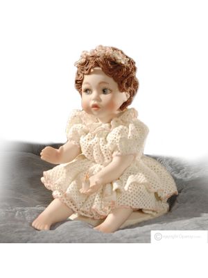 MIRANDOLINA Capodimonte porcelain doll, romantic and delicate, pure beauty.