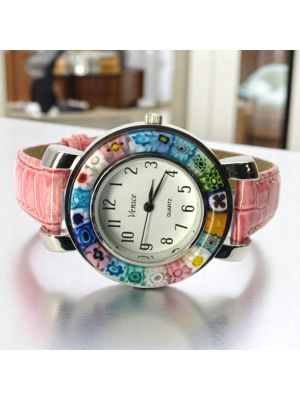 SPACE wristwatch with Murrine Murano glass hand made authentic Made in Italy