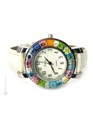SPACE wristwatch with Murrine Murano glass hand made authentic Made in Italy