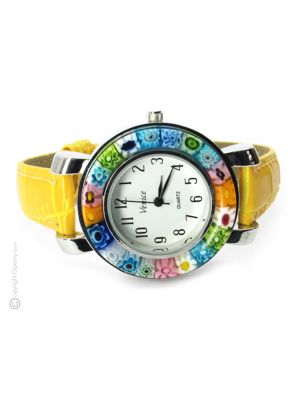 SPACE wristwatch with Murrine Murano glass hand made authentic Made in Italy