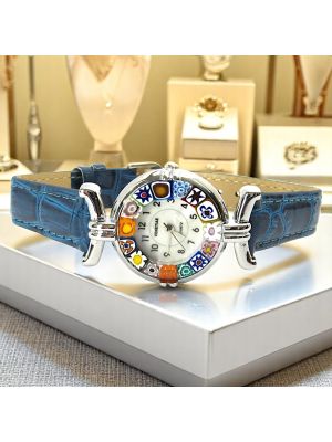 LADY wristwatch with Murrine Murano glass hand made authentic Made in Italy