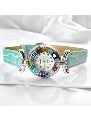 LADY wristwatch with Murrine Murano glass hand made authentic Made in Italy